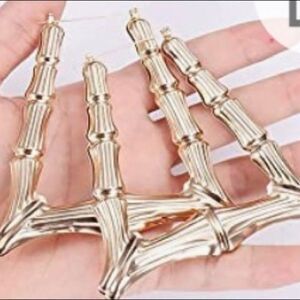Oversized Rectangle Bamboo Hoops